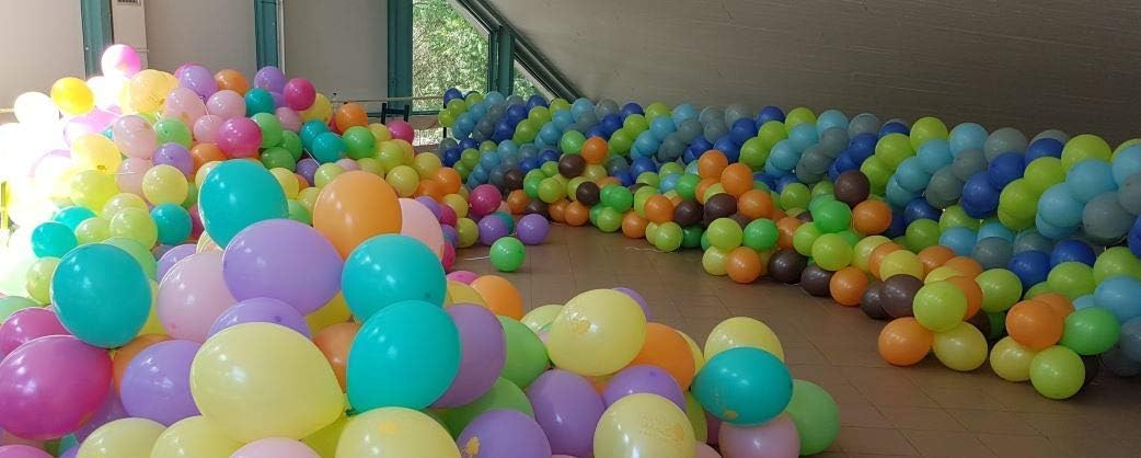 100 Luftballons (50 Rosa, 50 Weiß) - Latex Partyballons Ø 27 Cm, Für Luft & Helium, EU-Ware