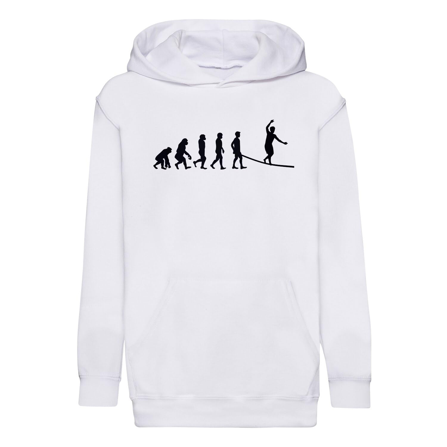Sweat à capuche enfant slackline motif évolution du slacklining en coton premium - 4