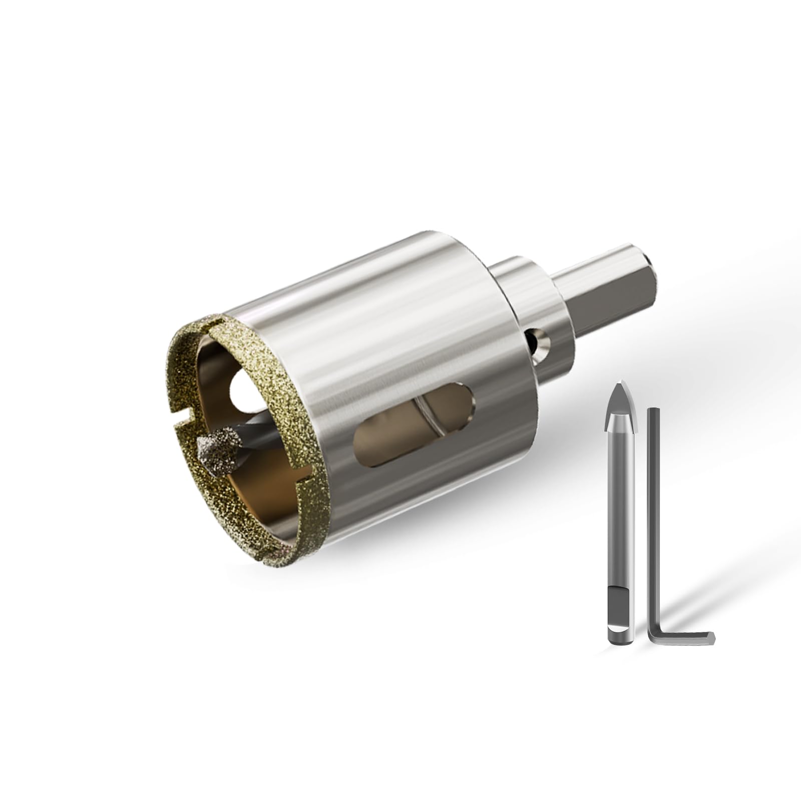 CSOOM 1-3/8"（35mm） Diamond Hole Saw with Center Drill Bit, One-Touch Positioning, Easy to Penetrate Hard Materials Such as Ceramic, Tile, Glass,