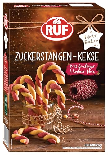 RUF Zuckerstangenkekse, winterliche Kekse aus der Weihnachtsbäckerei, mit fruchtiger Himbeernote, für den gemeinsamen Backspaß, als Geschenk oder Mitbringsel