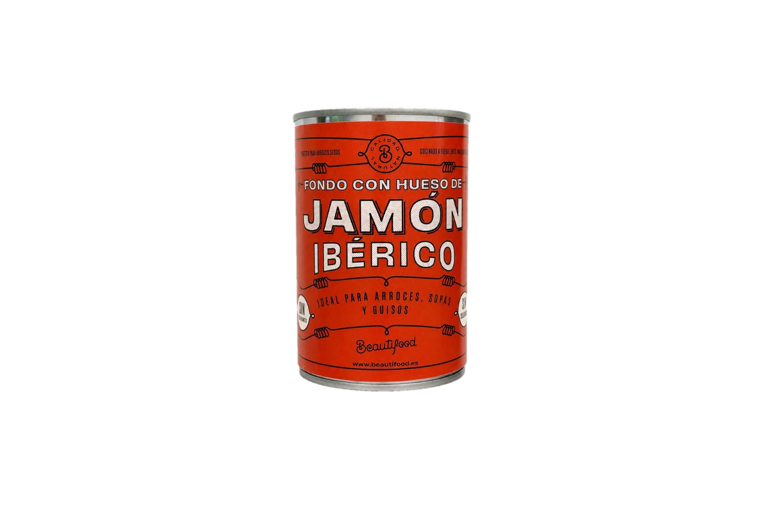 Beautifood – Fondo Concentrado de Jamón Ibérico para Arroces, Guisos y Recetas Gourmet | 100% Natural | Sabor Intenso y Tradicional | 4 Raciones por Lata de 400g | Pack de 3 Latas