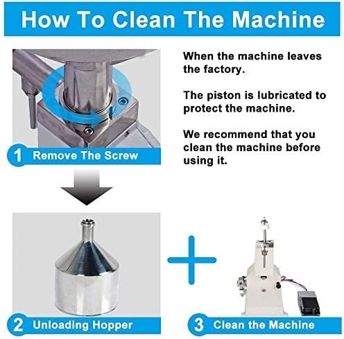 TREEYX Paste Filling Machine 5-50ml Stainless Steel Bottle Filler Pneumatic Commercial Liquid Filling Machine for Cream Paste Shampoo — view 7