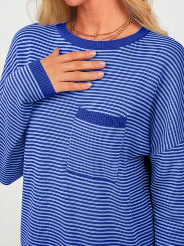 Image of LILLUSORY Womens Striped Lightweight Sweaters 2026 Fall Fashion Outfits