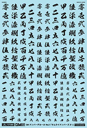 GM-022 1/144 GMナンバーデカール No.2ダークグレー