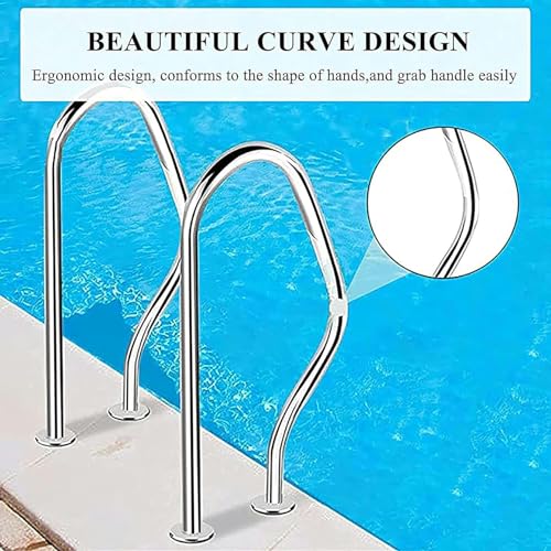 Main courante de piscine en acier inoxydable 304 au design épuré