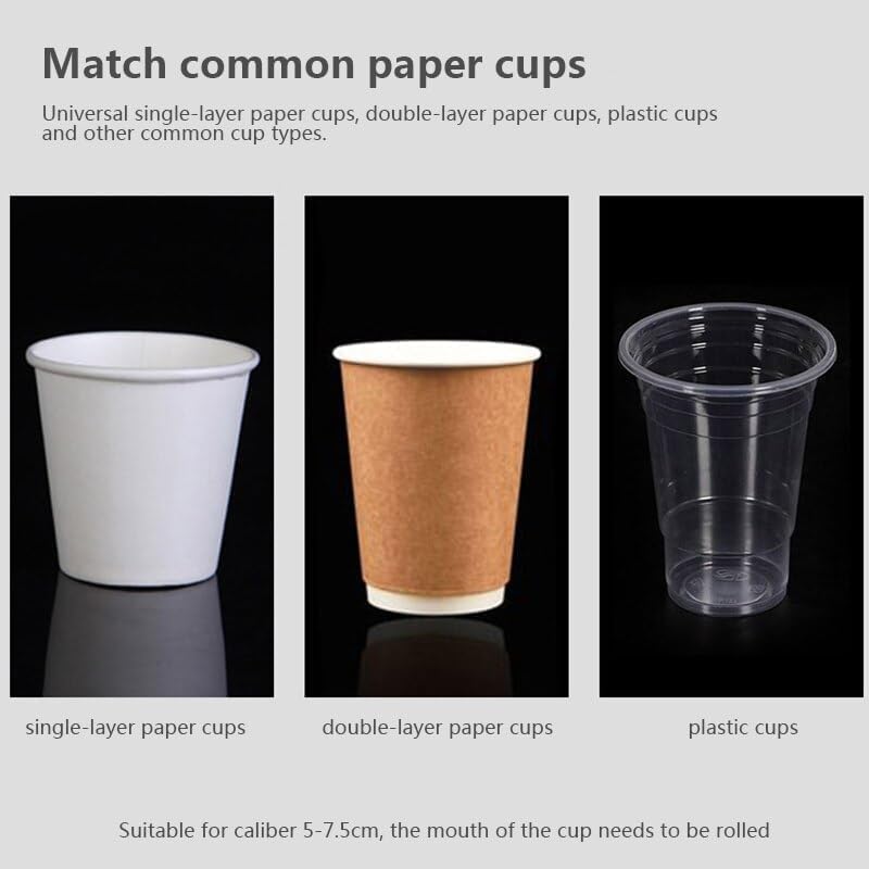D-Dayons Wall Mounted Cup Dispenser, Self-Adhesive Paper Cup Holder, Multiple Installation Options, White 4
