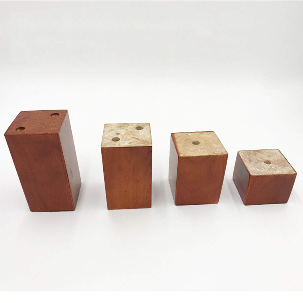 4 s, stolik kawowy do telewizora, otomana, komoda, stopka łóżka, twarde drewno ze śrubą M8, najwyższy rozmiar 3,2 "x,2"(Brown,10cm/3.9")