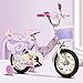 キッズバイク炭素鋼フレーム子供用自転車リトルプリンセススタイル12-14-16-18-20インチスタビライザーホイール付き