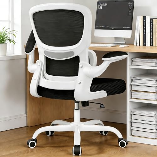 Image of ALLGOD Office Chair Ergonomic Desk Chair, Breathable Mesh Desk Chair Comfy with Lumbar Support, Flip-up Armrests, Computer Chairs Comfortable for Home, Office, Work, Standard, 300Lbs