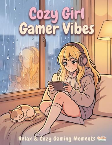 Cozy Gamer Coloring Book for Adults: Relaxing Vibes, Digital Printable Pages for Stress Relief: 40 Unique Illustrations for Lofi Aesthetic & Mindful Self-Care (Spanish Edition) image 2