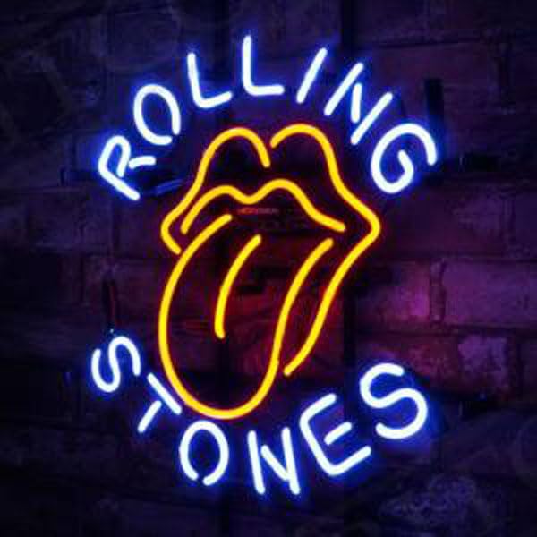 BPA Rolling Stones Neon Light, LED, 65x65 cm