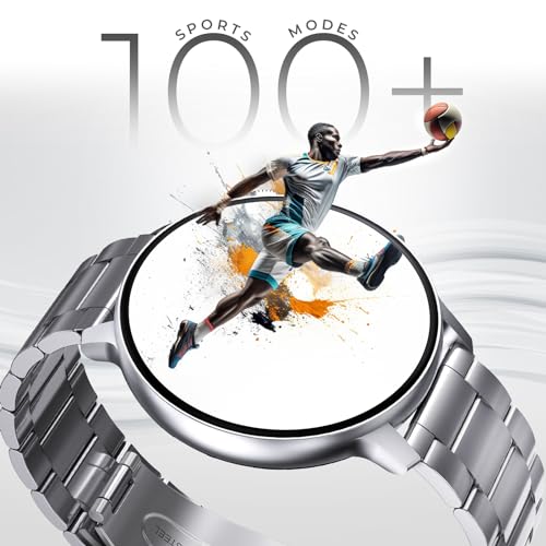 Image of beatXP Evoke Neo 1.43 inch Super AMOLED Display Bluetooth Calling Smart Watch, 466 * 466px, 800 Nits, 60Hz Refresh Rate, 100+ Sports Modes, 24 /7 Health Tracking, AI Voice Assistant, IP67