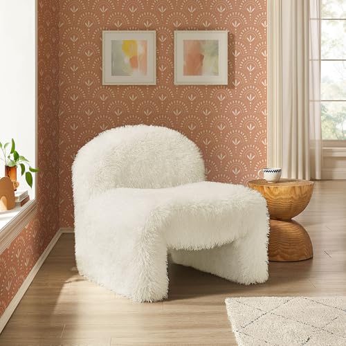 Sillón Plegable Peluche Blanco miniatura 2
