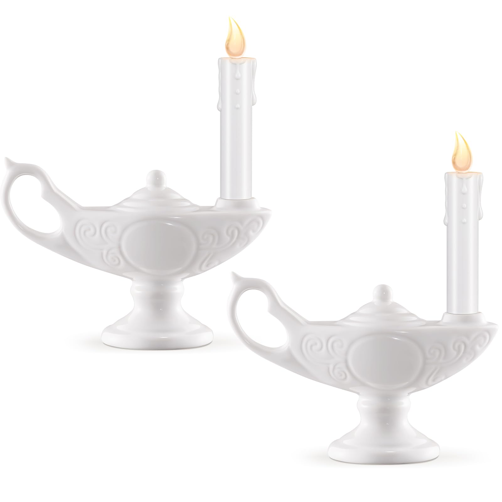 Teenyyou 2 Pcs Nightingale Lamp Nurse Pinning Ceremony, Full White, Small