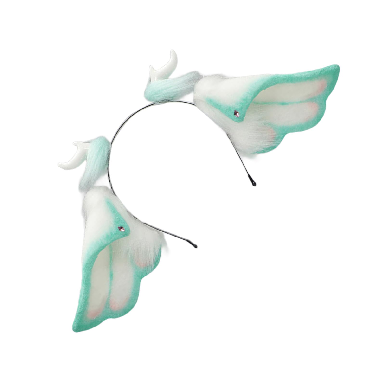MICFENY Fantasy Animal Ear Hairband Soft Bendable Plush Devil Horn Hairband Dressingup Accessory For Halloween Roleplay Event
