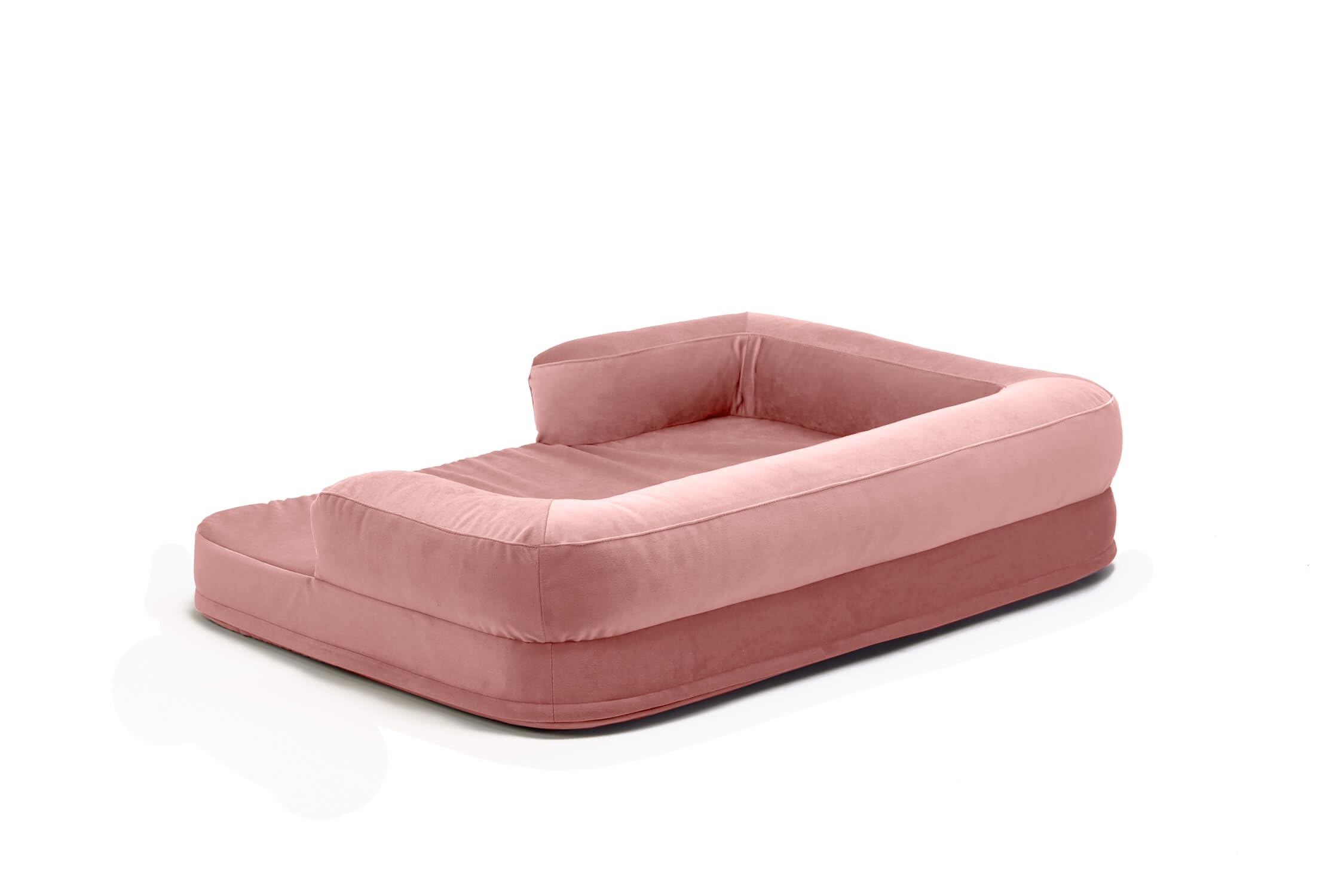 Cama ortopédica para perros de espuma viscoelástica con funda extraíble lavable, colchón de doble capa de alta calidad, protector de colchón impermeable, para perros de todos los tamaños (S, rosa y