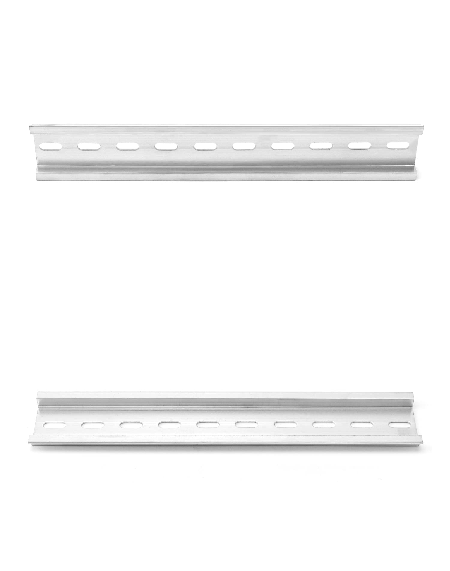 QWORK® 6 Pezzi Guida Din In Alluminio, Guida Din, 35 mm Di Larghezza, 7.5 mm Di Altezza, 200 mm Di Lunghezza, Per Installare Apparecchiature Elettriche Come Interruttori Automatici
