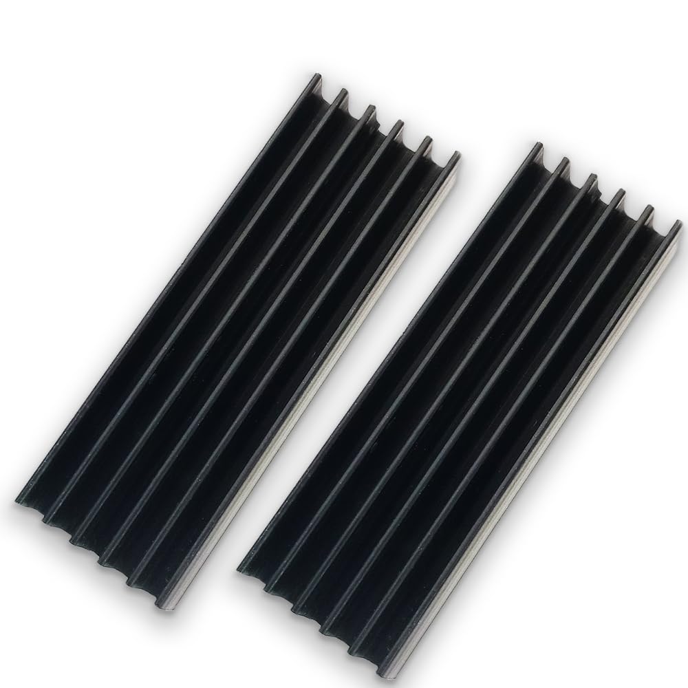 See full amazon price history chart for ICSTORE Heatsink | Heat Sink For Cooling PCIE M.2 NVME 20X80MM SSD For Desktop PC, Motherboard, Console, Circuits, Mosfets, Led, Anodized Aluminum Size-70x24x9.40mm Color:Black (Pack of 2) ICSTORE Heatsink | Heat Sink For Cooling PCIE M.2 NVME 20X80MM SSD For Desktop PC, Motherboard, Console, Circuits, Mosfets, Led, Anodized Aluminum Size-70x24x9.40mm Color:Black (Pack of 2) (B0C9PX5QXJ) Amazon Price History, Amazon Price Tracker