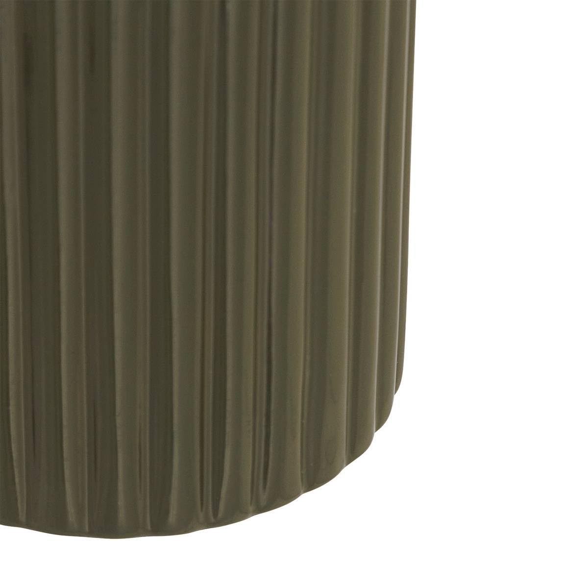 Atmosphera - Lampe à Poser Phylas Kaki – H45,5cm – Base en Céramique et Abat-jour en Verre – Ampoule Non Incluse – Éclairage Décoratif Intérieur