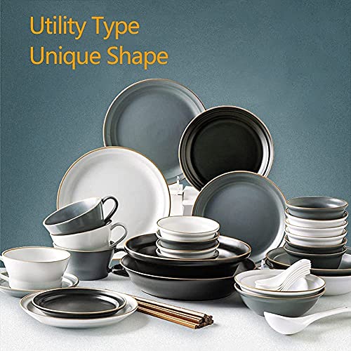 NC Set di stoviglie, per la casa o Ristorante Speciale, 46 Pezzi in Stile Cinese Bone China per Uso Domestico Phnom Penh… - immagine 5