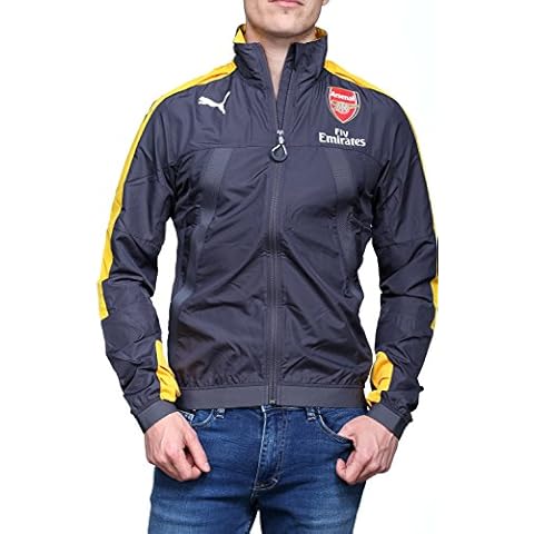 PUMA Arsenal Training Vent Jacket - Black/Yellow Cover