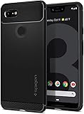 spigen Funda Pixel 3 XL, [Rugged Armor] Absorci?n de Choque Resistente y dise?o de Fibra de Carbono [Compatible con Carga Inal?mbrica] para Pixel 3 XL (2018) - [Negro] F20CS25021