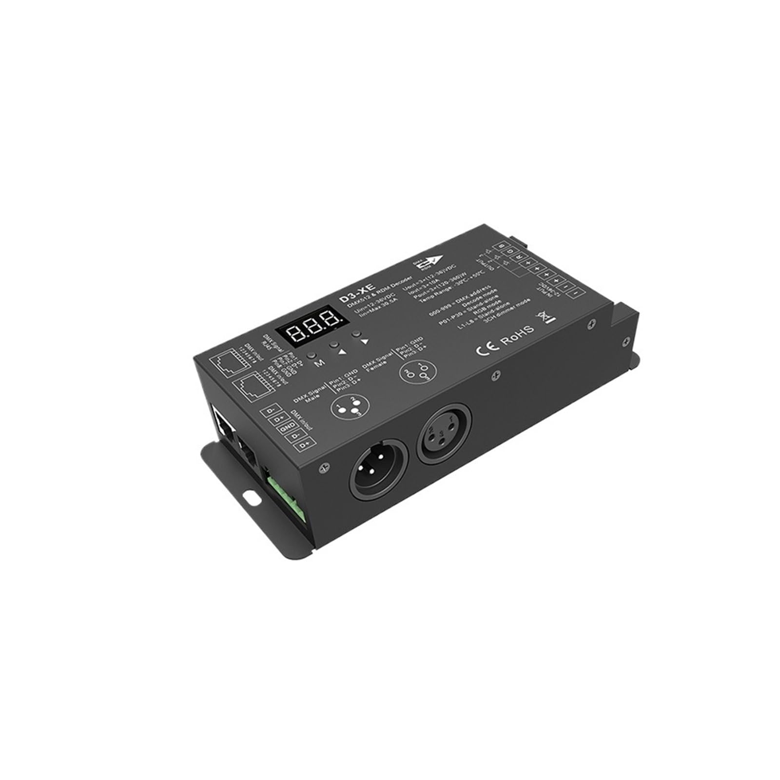LED RGB 3-Channel Constant Voltage DMX512&RDM decoder 5050 Color Controller 12V24V 3ChX10A