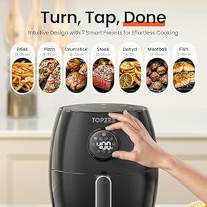 2.1Qt Small Air Fryer - Compact Digital Mini Airfryer with 7-in-1 Presets, 98% Less Oil, Adjustable Temperature & Timer, Shake Reminder, Nonstick, BPA-Free, Dishwasher Safe, Fast & Crispy Cooking 21Qt Small Air Fryer Compact Digital Mini Airfryer with 7 in 1 Presets 98 Less Oil Adjustable Temperature Timer Shake Reminder Nonstick BPA Free Dishwasher Safe Fast Crispy Cooking