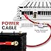 Pyle Marine and Car Audio Wiring Kit - 20ft 8 Gauge Power Wire - Up to 1000 Watts Amplifier Hookup for Battery, Head Unit & Stereo Speaker Installation - Marine Grade Cable & Gold Plated Fuse