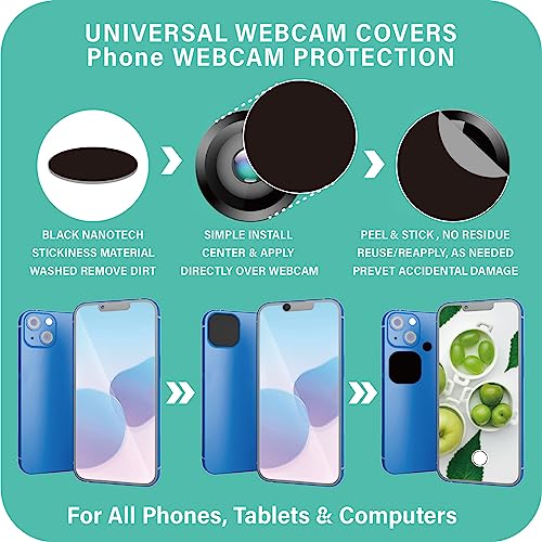 27-Pcs-Nano-Universal-Webcam-Covers-5-Sizes-for-Every-Size-Webcam-on-Any-Device-ReusableWashed-Multi-use--Protect-Your-Privacy-and-Prevent-Lens-Glass-Breakage-1-Microfiber-Cleaning-Cloth