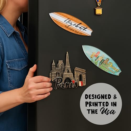 Imán decorativo acrílico con forma tabla de surf personalizado miniatura 7
