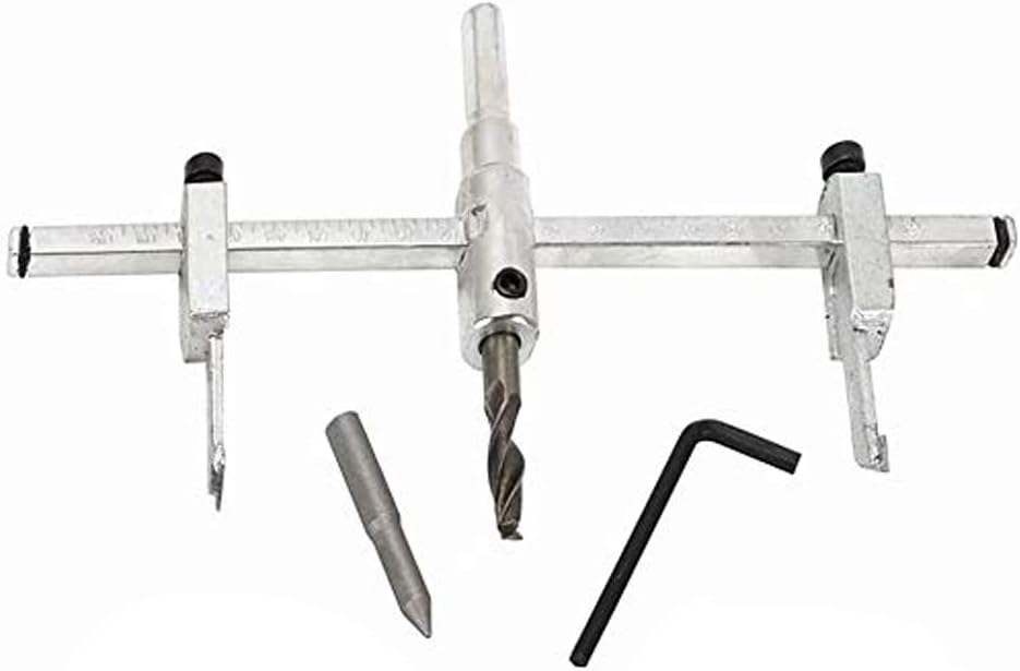 40-200mm Adjustable Circle Hole Saw Drill Bits Cutter Hardwood Plywood Hole Cutter Tool for Cutting Hardwood, Laminates, Rubber, Plastic