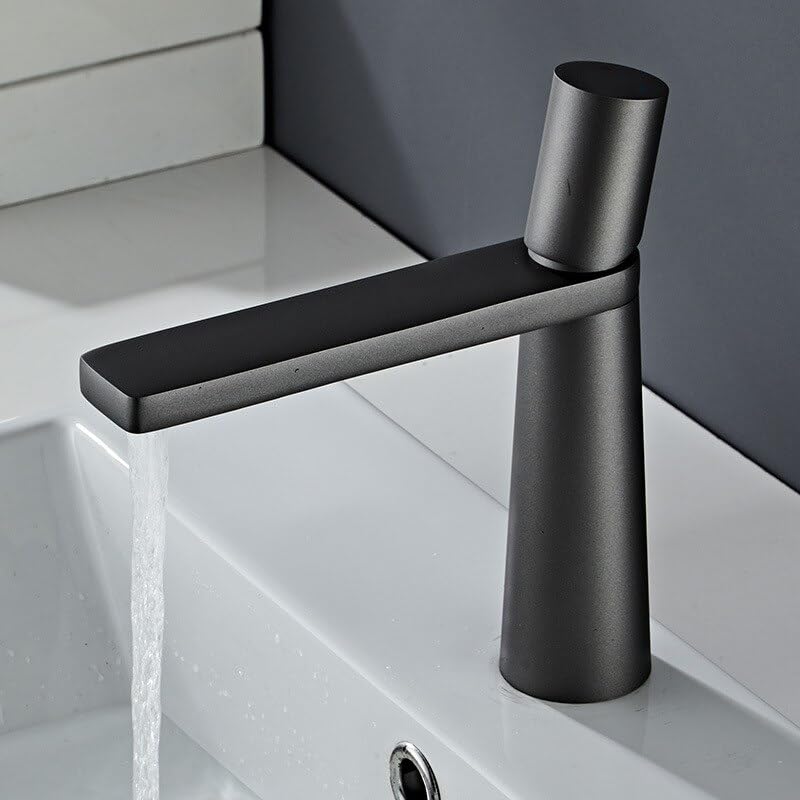 Robinet mitigeur lavabo anti-calcaire en laiton brossé finitions de luxe
