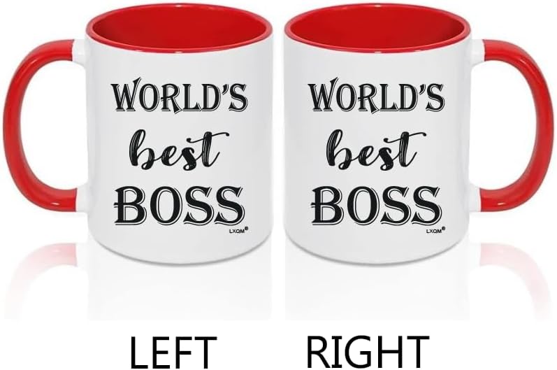 World’s Best Boss Coffee Mug, Funny Office Tea Cup, Bosses Gifts for Men, Boss Gift for Man, Birthday Christmas New Year Gifts from Employee, Coworker, Friend 11oz Ceramic Novelty Mug (red) - Image 3