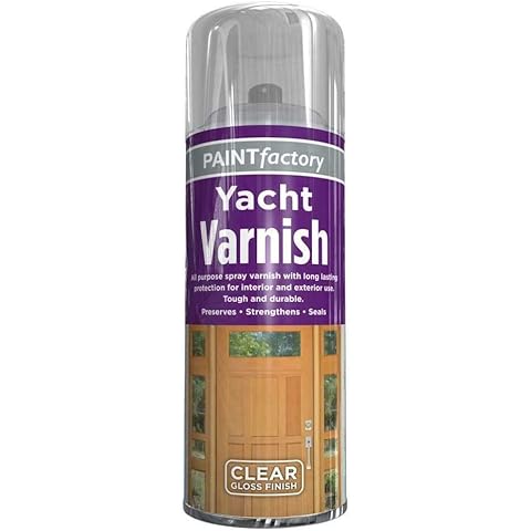 YSAMAX 2 x Yacht Varnish Spray Paint with Gloss Finish Protects Exterior Woods with Special Resistance in Marine Environments Ideal for Boats, Yachts and Furniture (250 ML) Cover