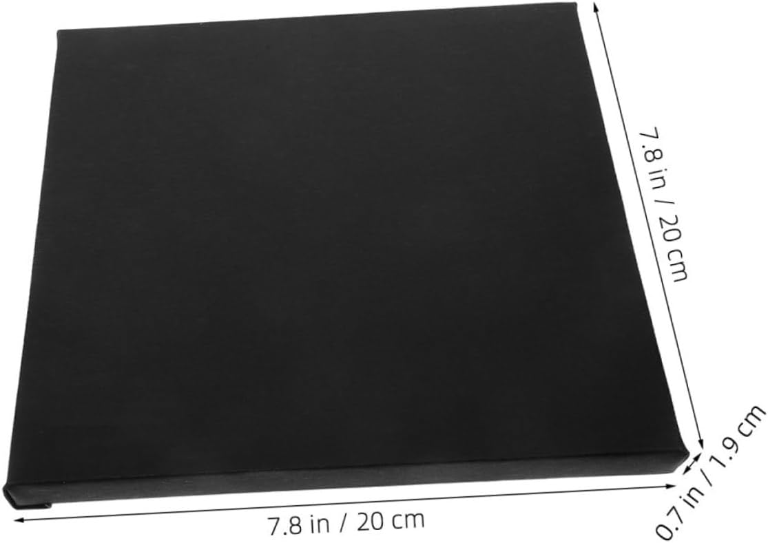 Black Blank Oil Painting Panel Pre-Stretched Canvas for Acrylic Oil Watercolor Artists for Projects Convenient for Travel Outdoor Use