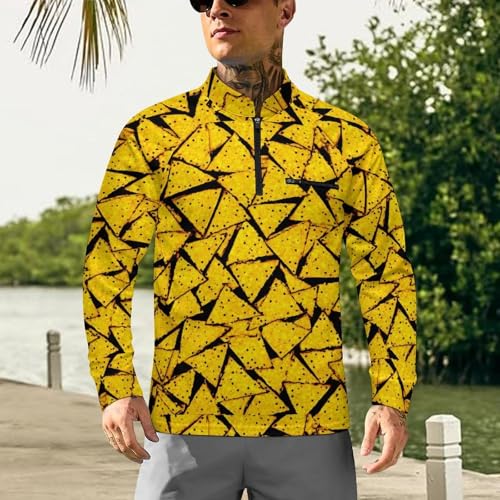Nachos Tortilla Fried Corn Chips Men's Sun Protection Shirts UV SPF UPF 50+ Long Sleeve Rash Guard Lightweight2