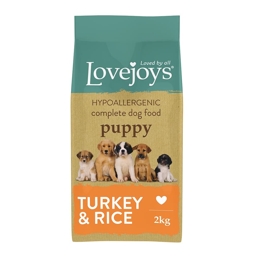 Lovejoys Hypoallergenic Puppy Food Dry - Complete Wheat Free Dog Food Sensitive Stomach & Gastrointestinal Dog Biscuits - Turkey and Rice 2kg