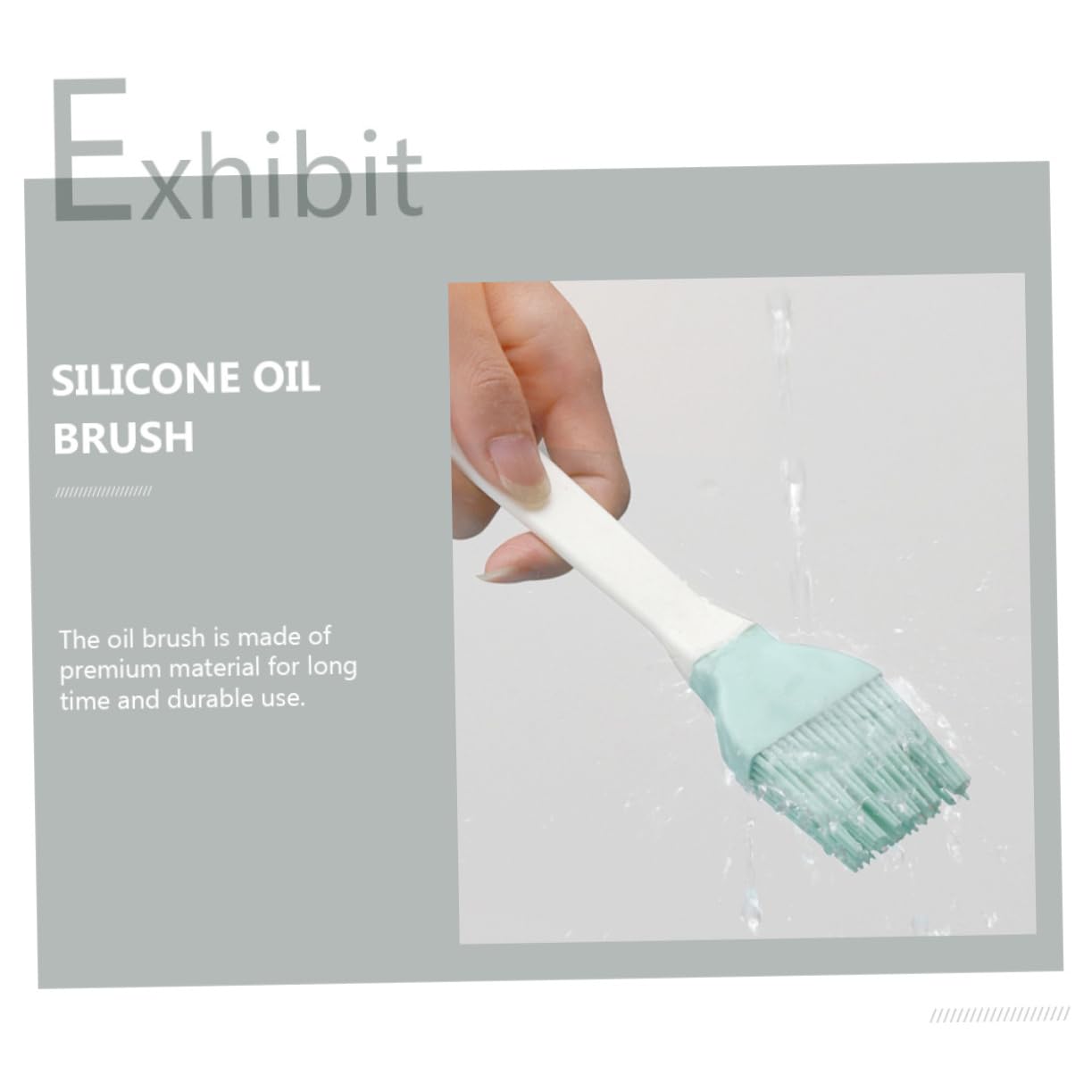 Abaodam Kitchen Oil Brush Set Bbq Silicone Brush Bottle for Cooking Easy Clean Random Color