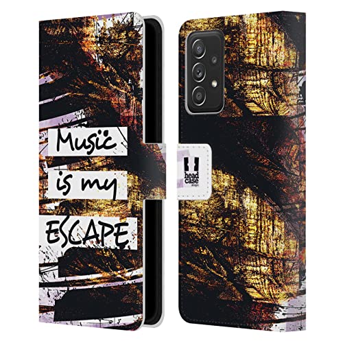 Coque portefeuille cuir Galaxy A52 protection intégrale musique