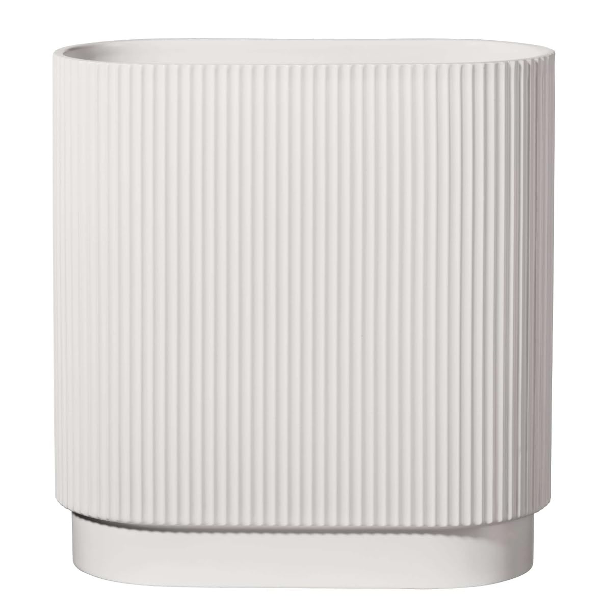ASA Art Deco 63017091 Vase Made of Stoneware in White with Matte Finish Handmade Dimensions: 34.5 cm x 16 cm x 40 cm