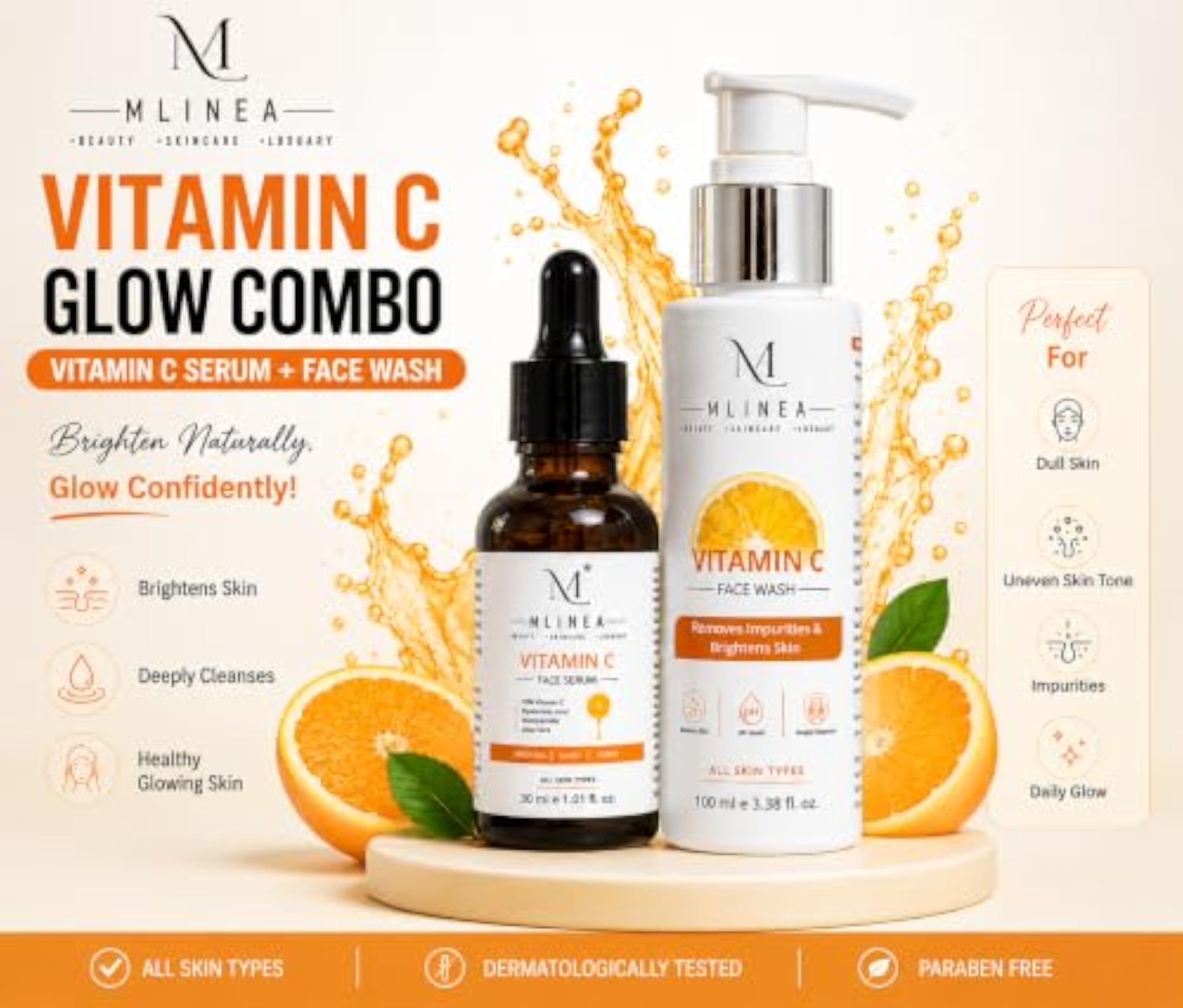 Advanced Vitamin C Face Wash and Face Serum Combo