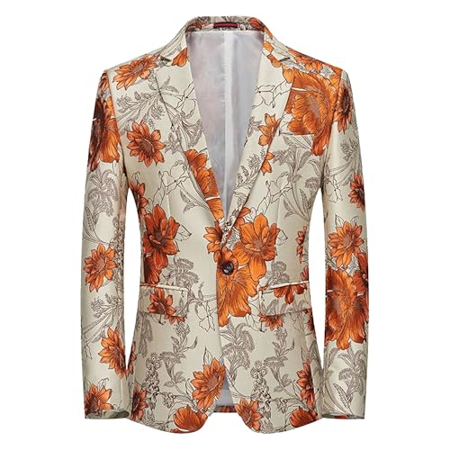 Men Paisley Dress Suit Party Wedding Blazer Floral Blazer Elegant Jacket for Men Mens Floral Blazers