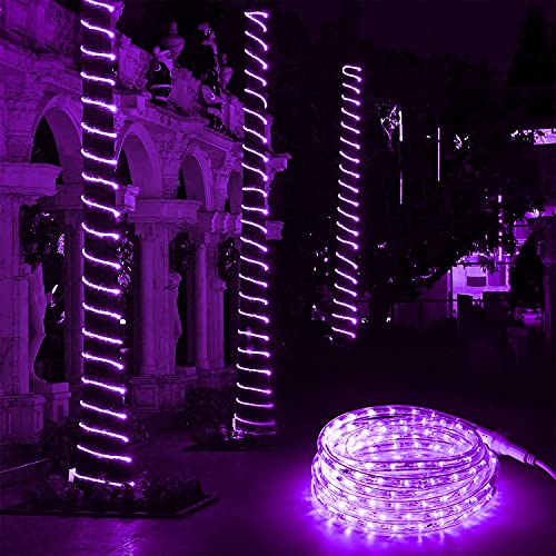 Brizled Purple Rope Lights, 18Ft 216 Led Purple Lights, 120V Plugin Rope Lights Connectable, Indoor Outdoor Halloween Lights Purple, Waterproof Holiday Lights For Patio Xmas Deck Pool Camping Decor #TOP3