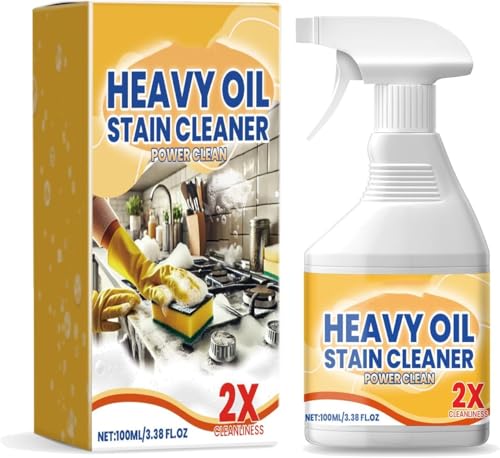 Nettoyant pour huile lourde de cuisine, spray nettoyant puissant pour huile de cuisine,nettoyant pour graisse de casseroles et poêles,nettoyant moussant Oil Enemy,spray nettoyant pour huile de cuisine