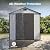 Patiowell 8x8 FT Resin Outdoor Storage Shed with Floor, Large Plastic Clearance Sheds with Lockable Door, Garden Tool Shed with Window for Backyard, Patio Storage, Light Gray