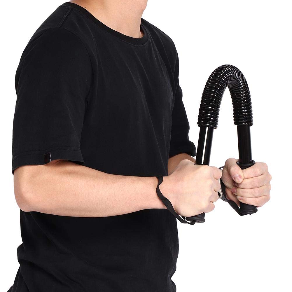 ZJchao Arm Power Exerciser, Power Bar Spring Forearm Strength Muscle Trainer Resistance Exercise Gym Kit Chest Expander Gym Equipment