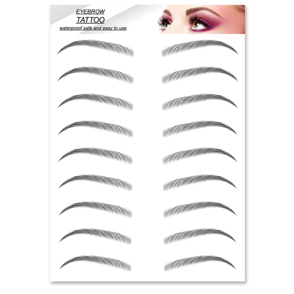 S.A.V.I 3D Natural Look Eyebrow Temporary Tattoo, Waterproof, Black, 9 Pairs, Long Lasting Up to 4 Days-picture-28