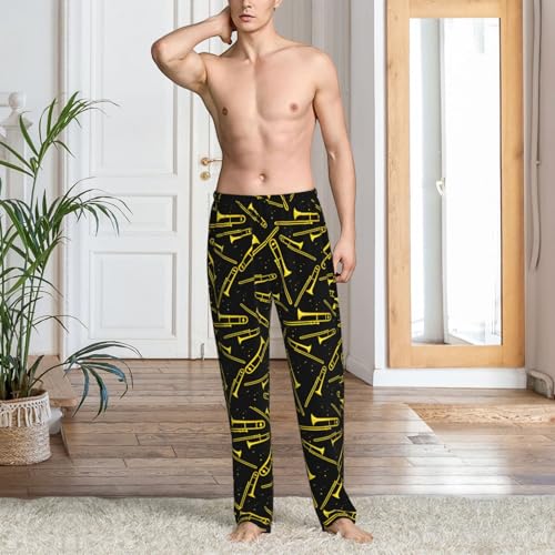 Smiley Face Men'S Pajama Pants Soft Sleep Lounge Pants Pjs Bottoms With Pockets4