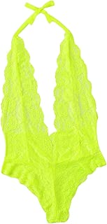 Women Sexy Lace Deep V-Neck Jumpsuit Lingerie Romper Backless Bodysuit Sleepwear - coolthings.us